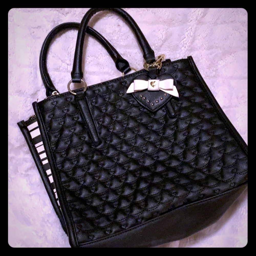 Black and white Betsey Johnson Tote/purse